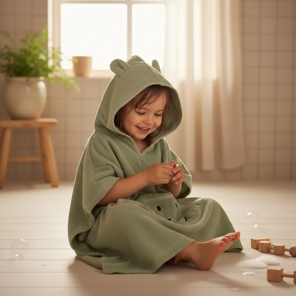Zoey badeponcho, green