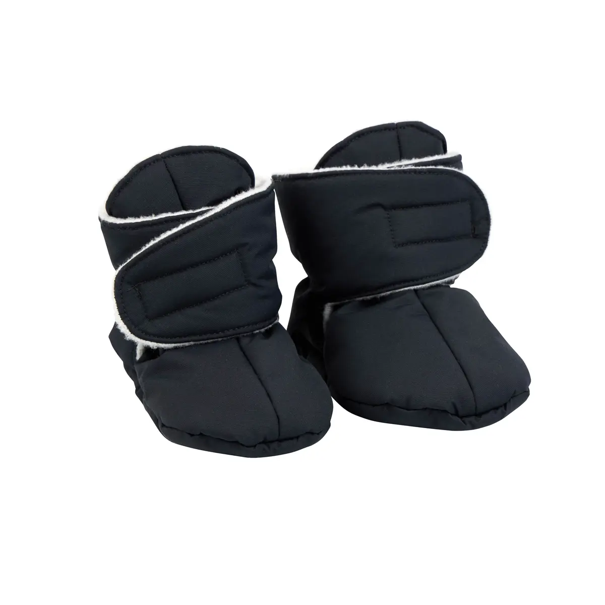 Baby booties, black, lightgrey