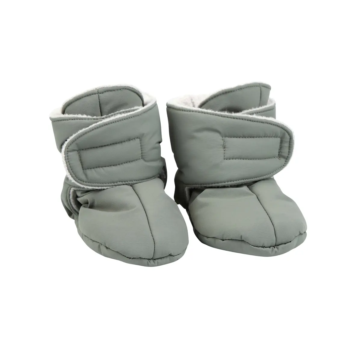 Baby booties, meadowgreen, lightgrey