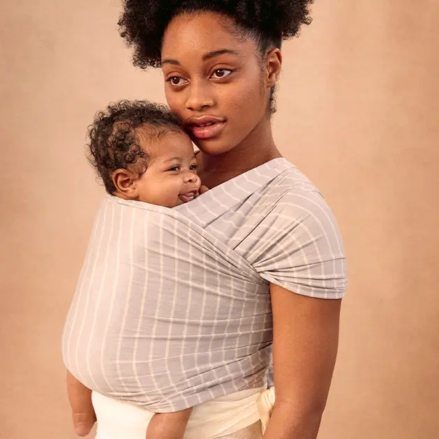 Ergobaby Aura Wrap Knit Bæresjal, greystripes