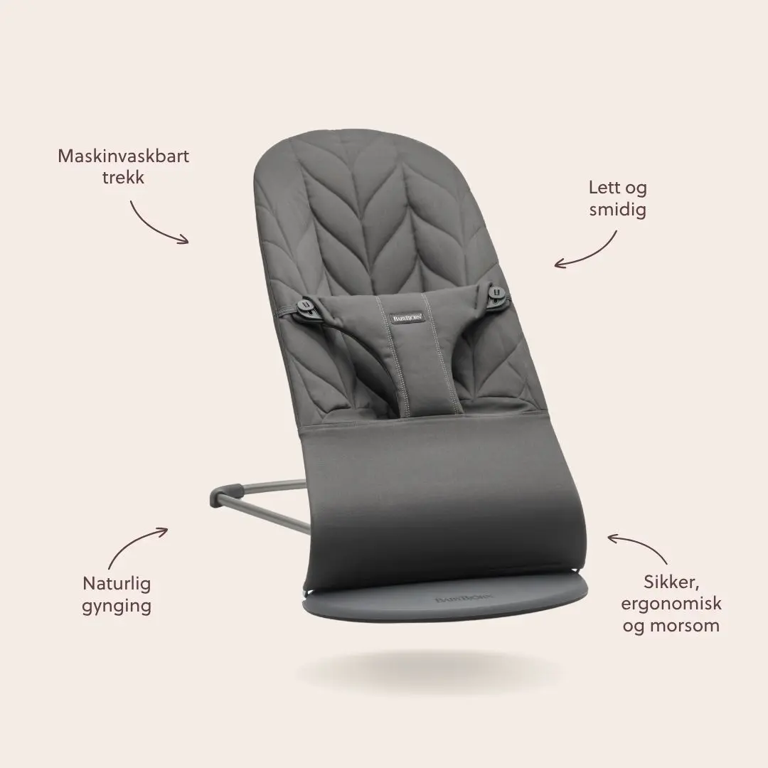 BabyBjörn Bouncer Bliss vevd, anthracite