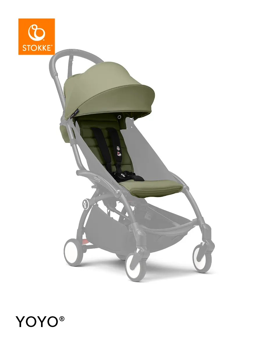 Stokke® YOYO 6+ Color Pack – Fremovervendt sittedel fra 6 mnd, olive