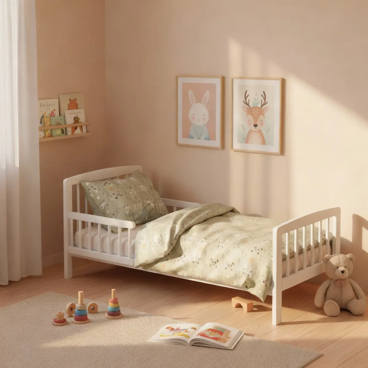 Trollskog juniorseng – Klassisk barneseng 70x140 cm, white