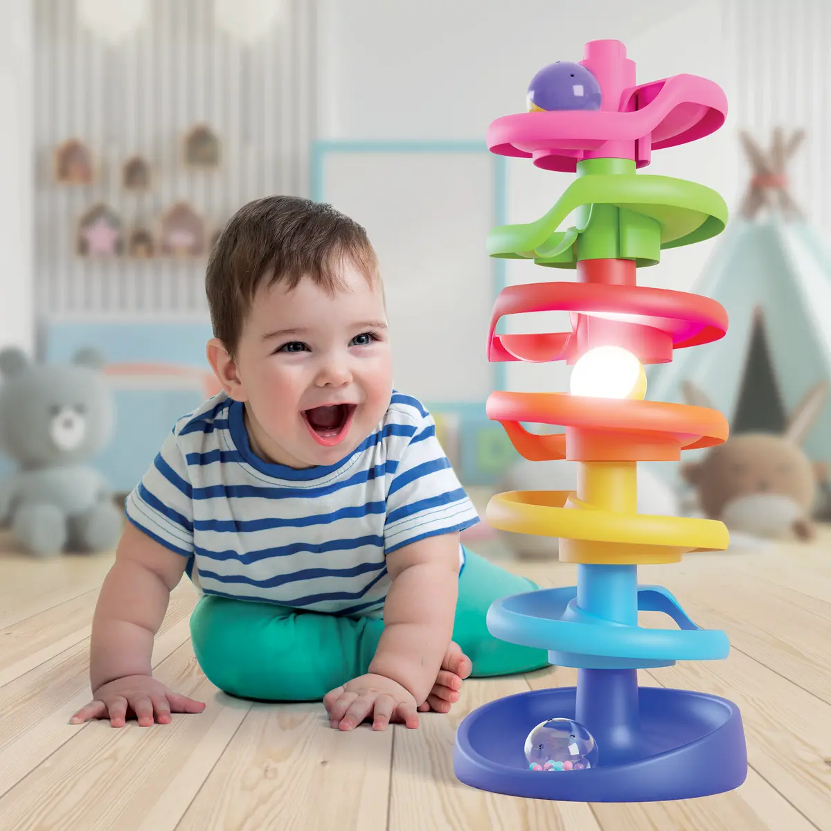Ballbane og kuleløp for barn fra 1 år, multiple