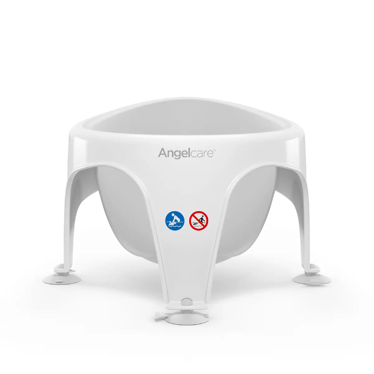 Angelcare badestol 6–10 mnd – med sugekopper, greywhite