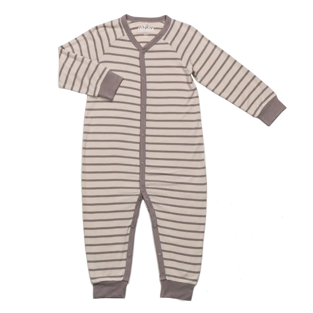 Linne bambus heldress, lightbeig