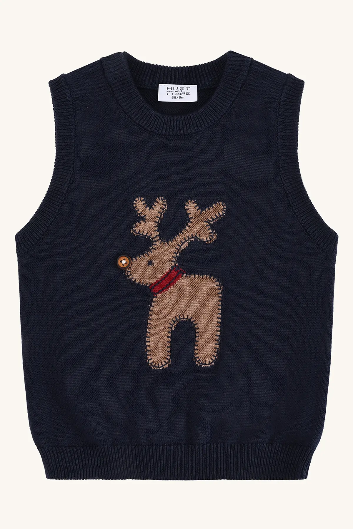 Hust & Claire Perry Deer vest, morenavy