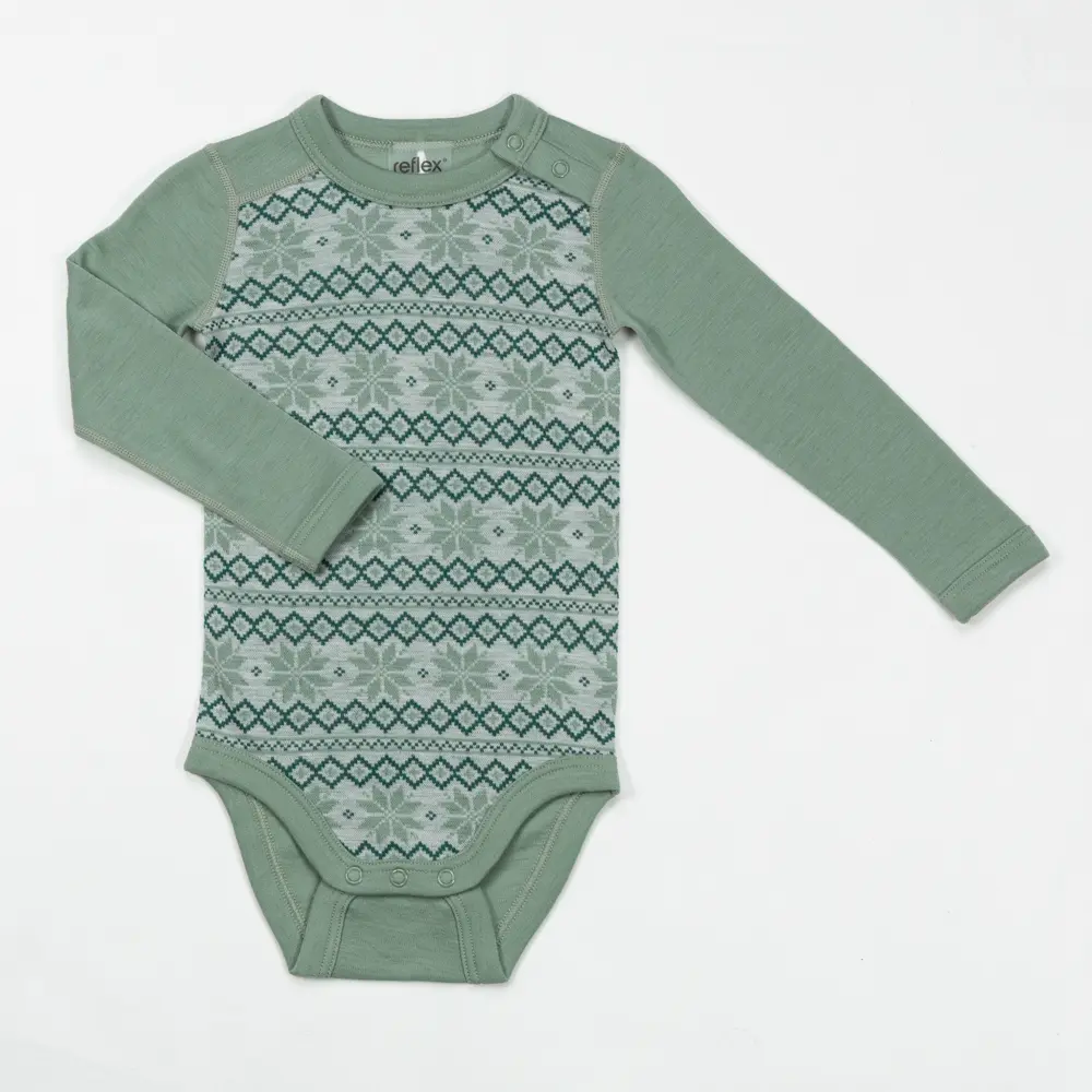 Nordlys body merinoull, olivegree