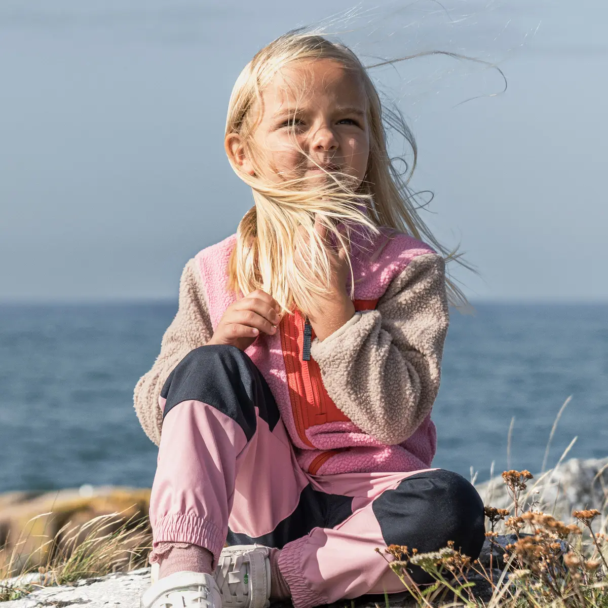 Didriksons Anten fleecejakke, lightheatherpink
