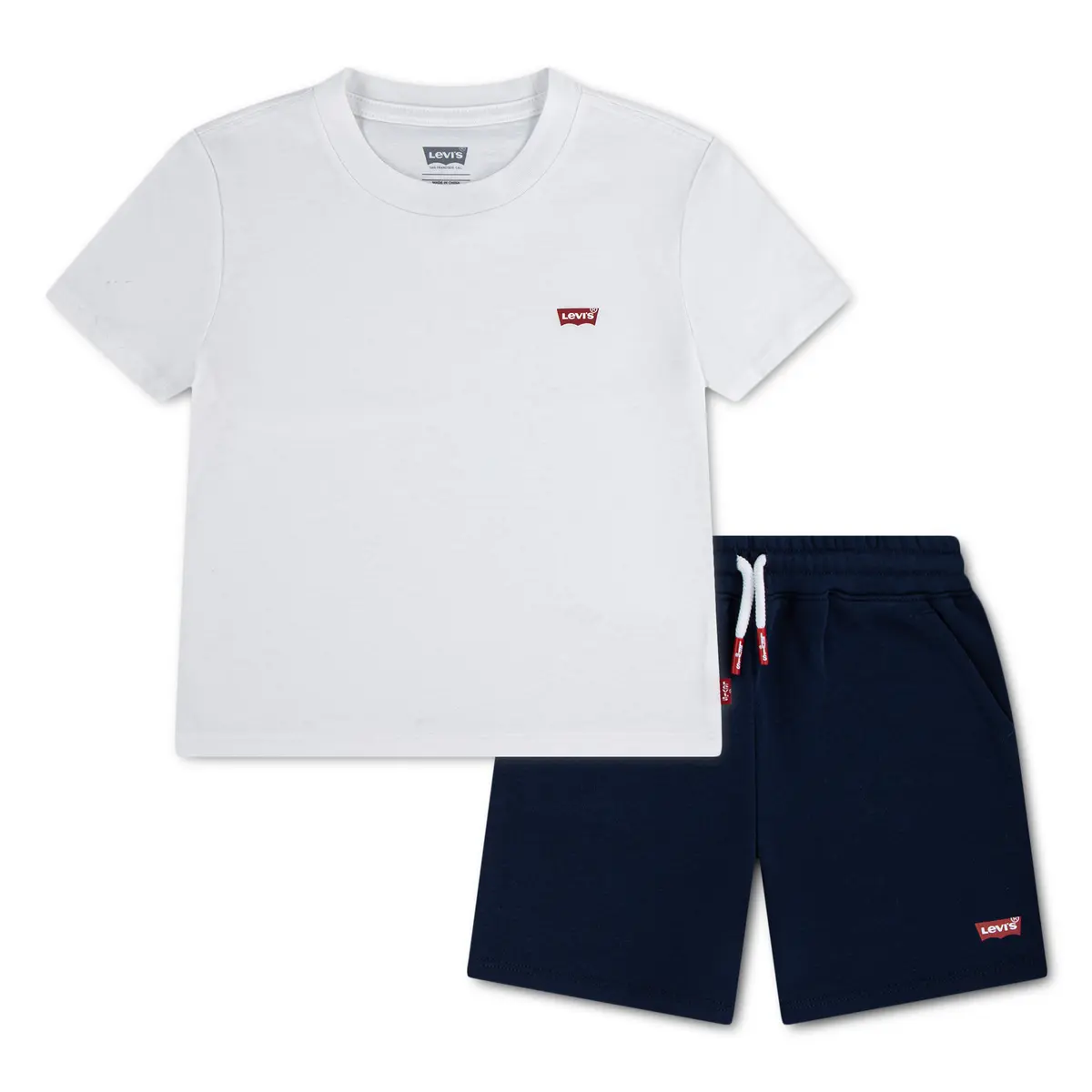 Levi's® Batwing Tee and Knit Shorts 2-Piece Set, brightwhite
