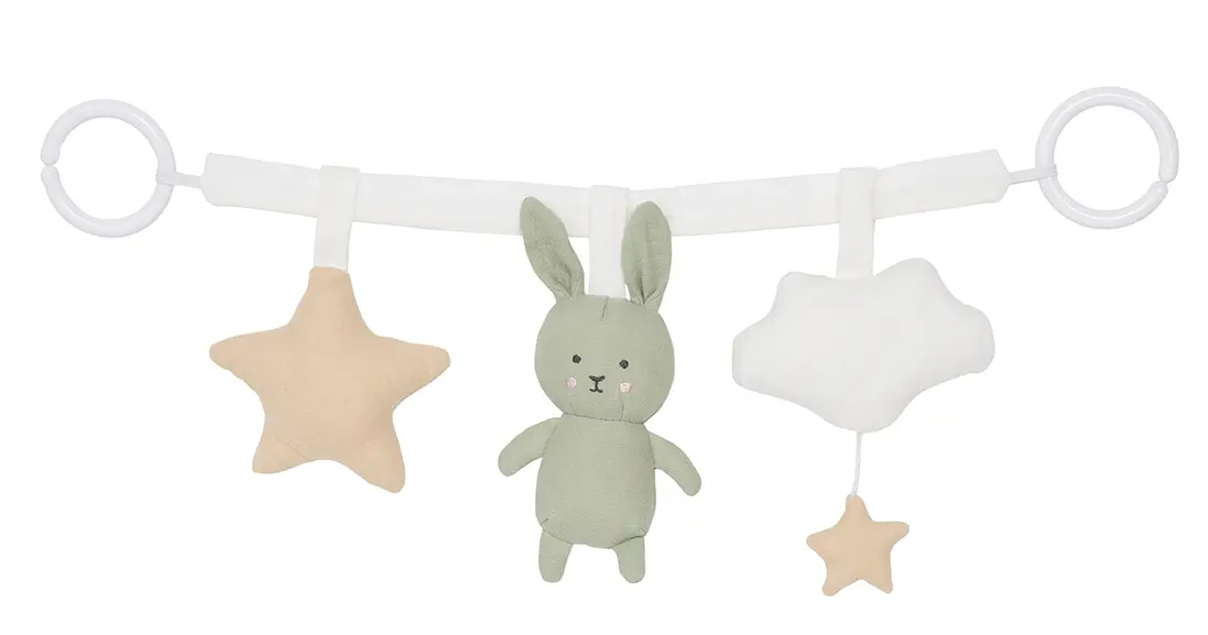 Barnevognsleke Bunny, multicolor