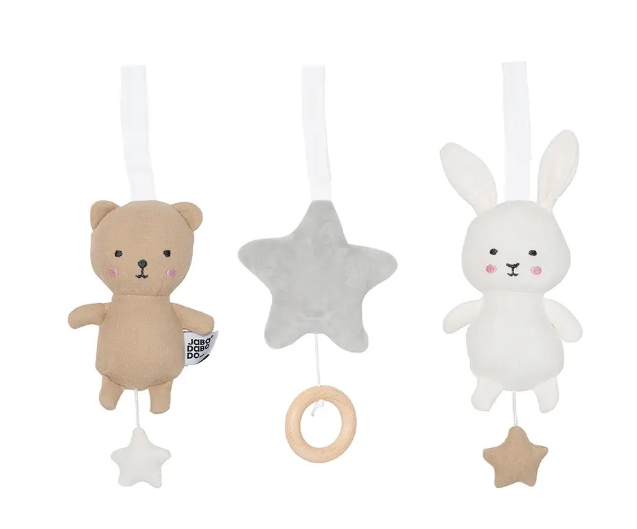 Babygymsfigurer Teddy & Bunny, multicolor