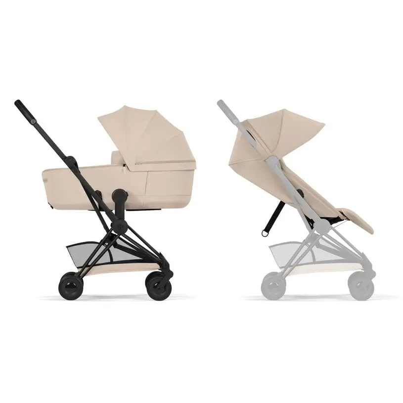 Coya Matt Black med brettbar liggedel (2026), cozybeige