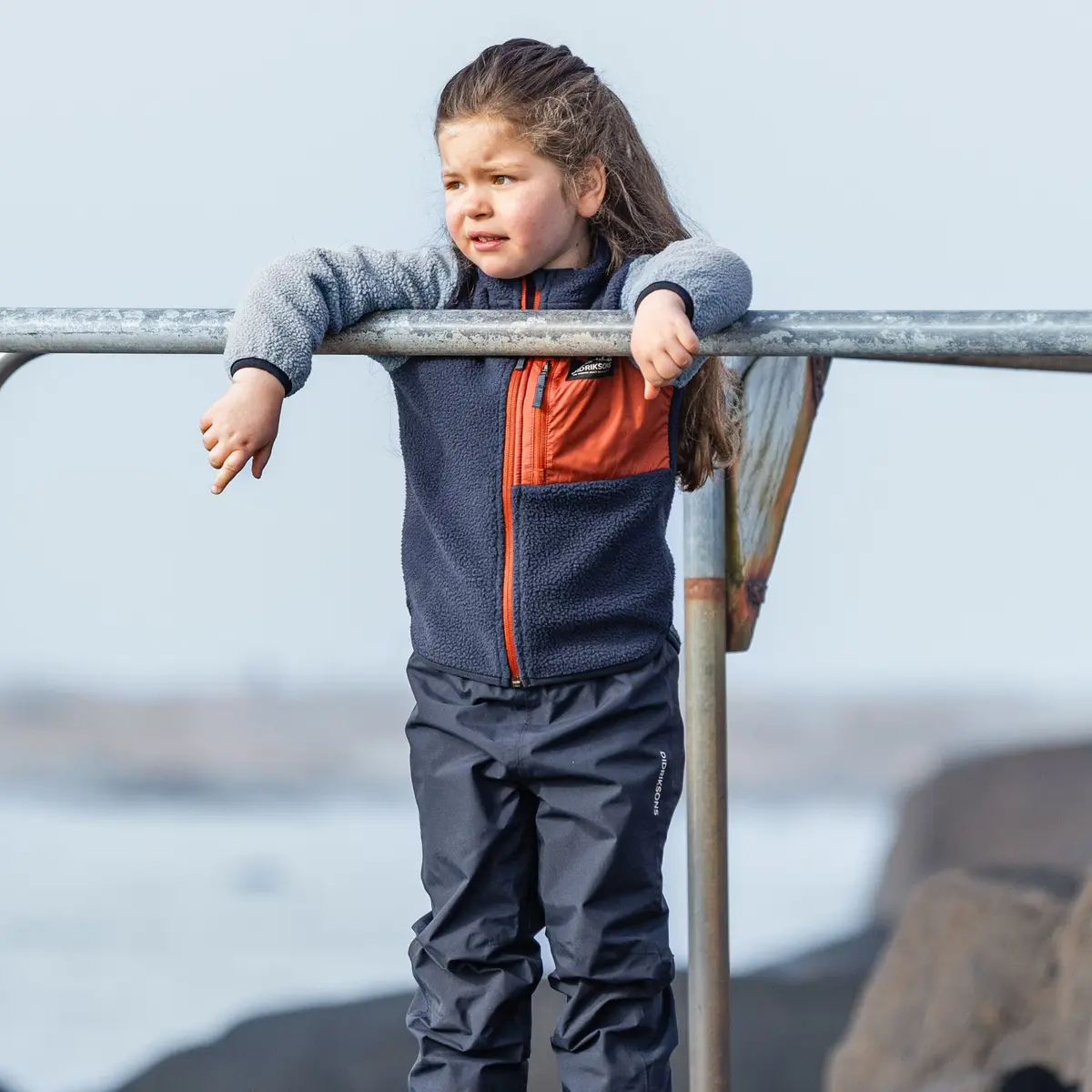 Didriksons Anten fleecejakke, winterblue