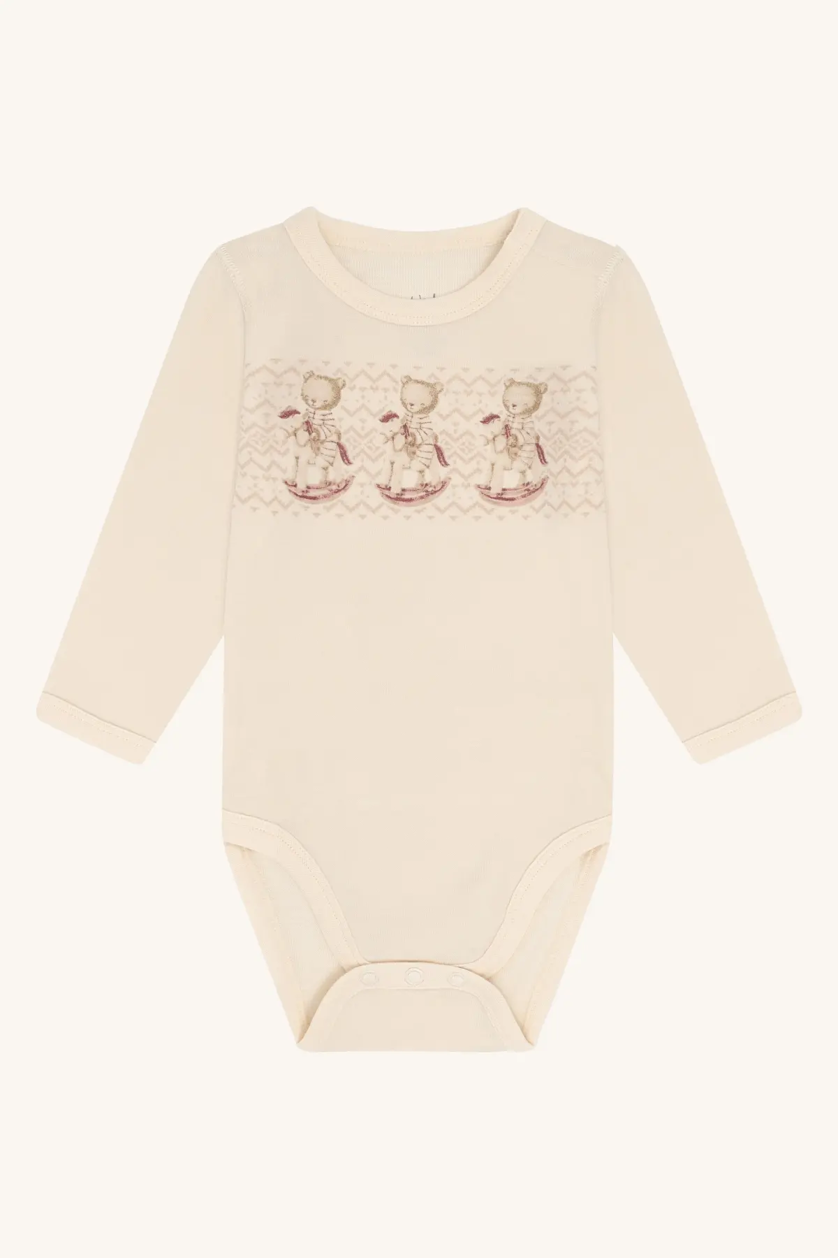 Hust & Claire Baloo ull/bambus body - Teddy, offwhite