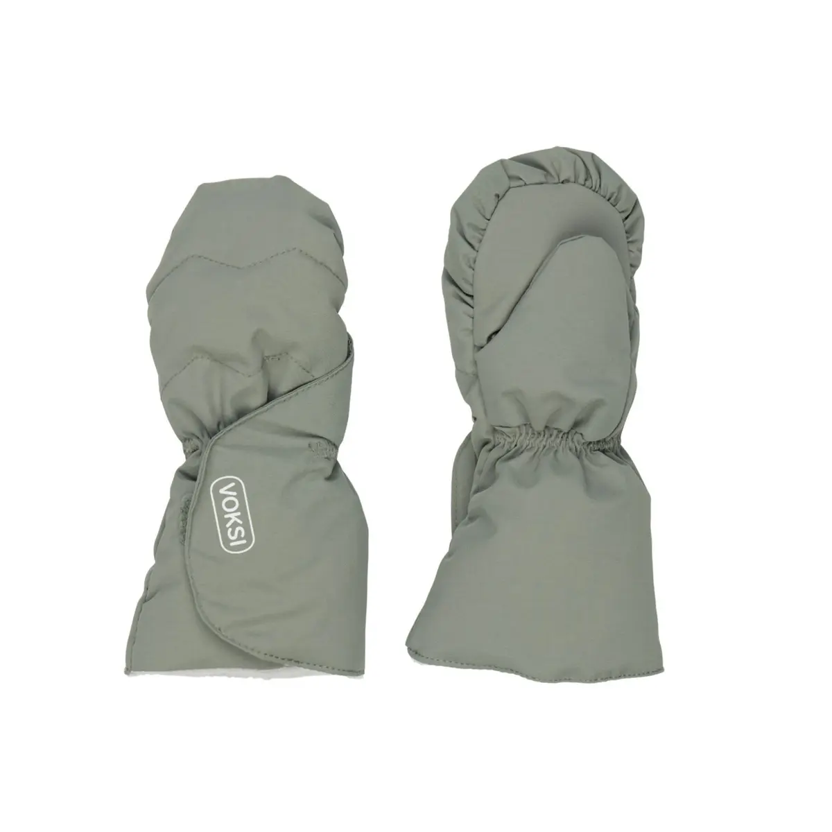 Baby Mittens, meadowgreen, lightgrey
