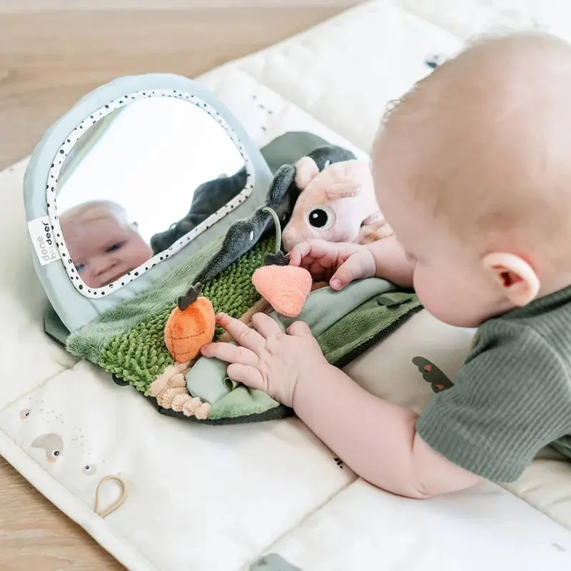 Tummy Time aktivitetsleke med speil, multiple