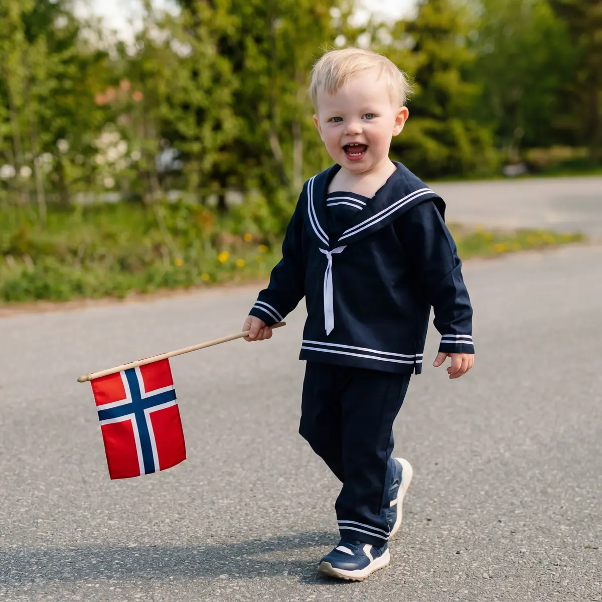 Bryggen matrosdress, navy