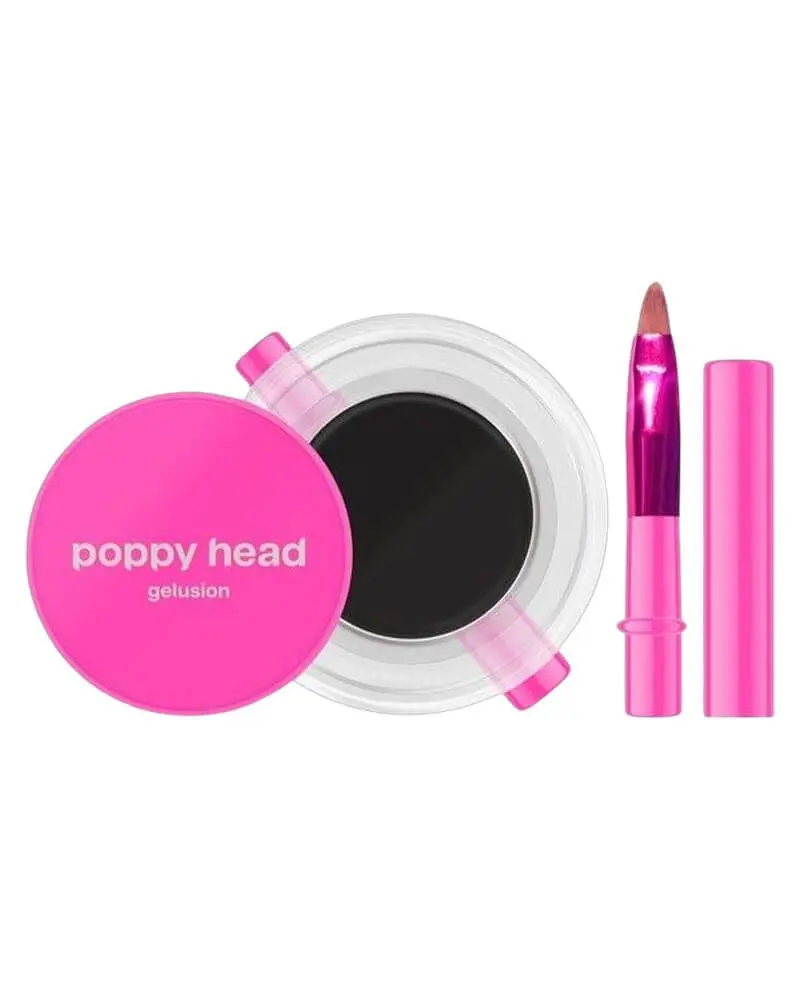Poppy Head Gelusion gel eyeliner with brush - 01 Darkspell