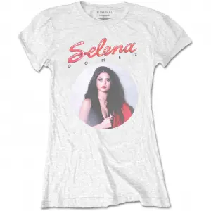 Selena Gomez - 80-talls Glam Hvit T-skjorte for damer (XL)