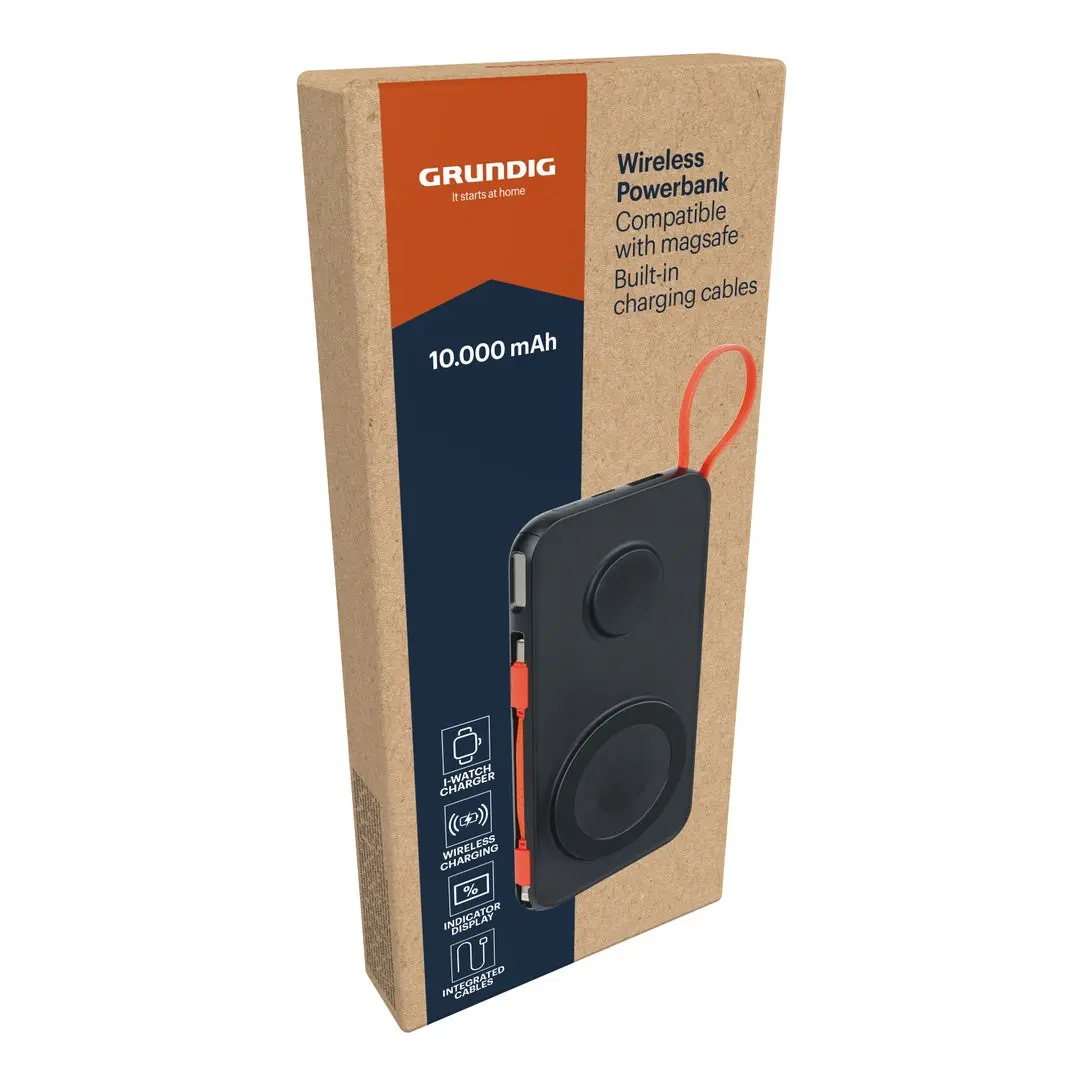Grundig Magnetisk Powerbank 10 000 mAh