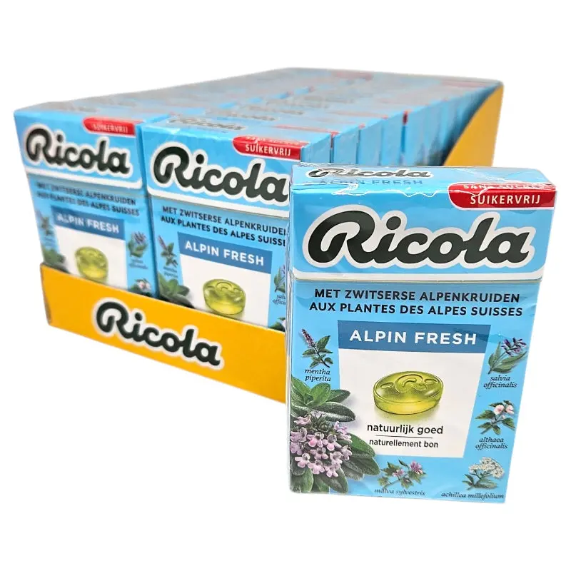 Ricola Alpin Fresh Sukkerfri 20x50g