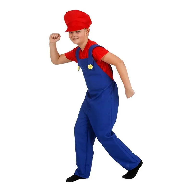 Mario Inspirert kostyme barn - Flere Størrelser