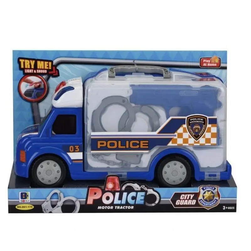 Politibil m/utstyr lyd & lys 34 cm