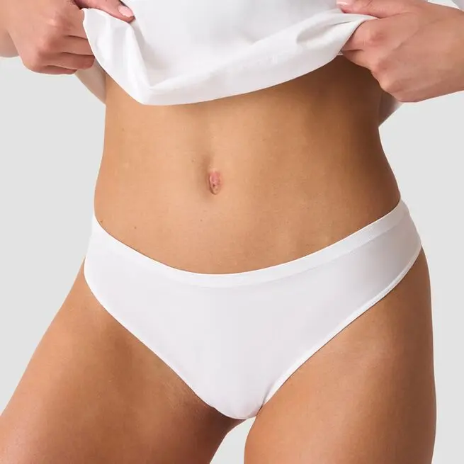 Smooth Seamless Thong 2-pack, White, L