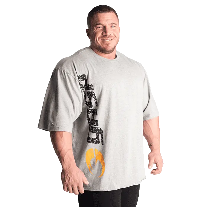Gasp Iron Tee, Greymelange/Black