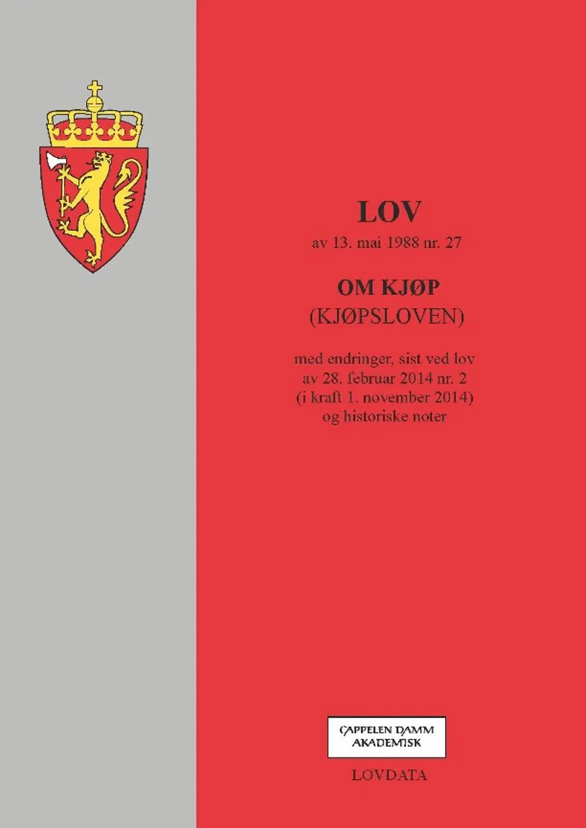 Lov om kjøp (kjøpsloven) av 13. mai 1988 nr. 27