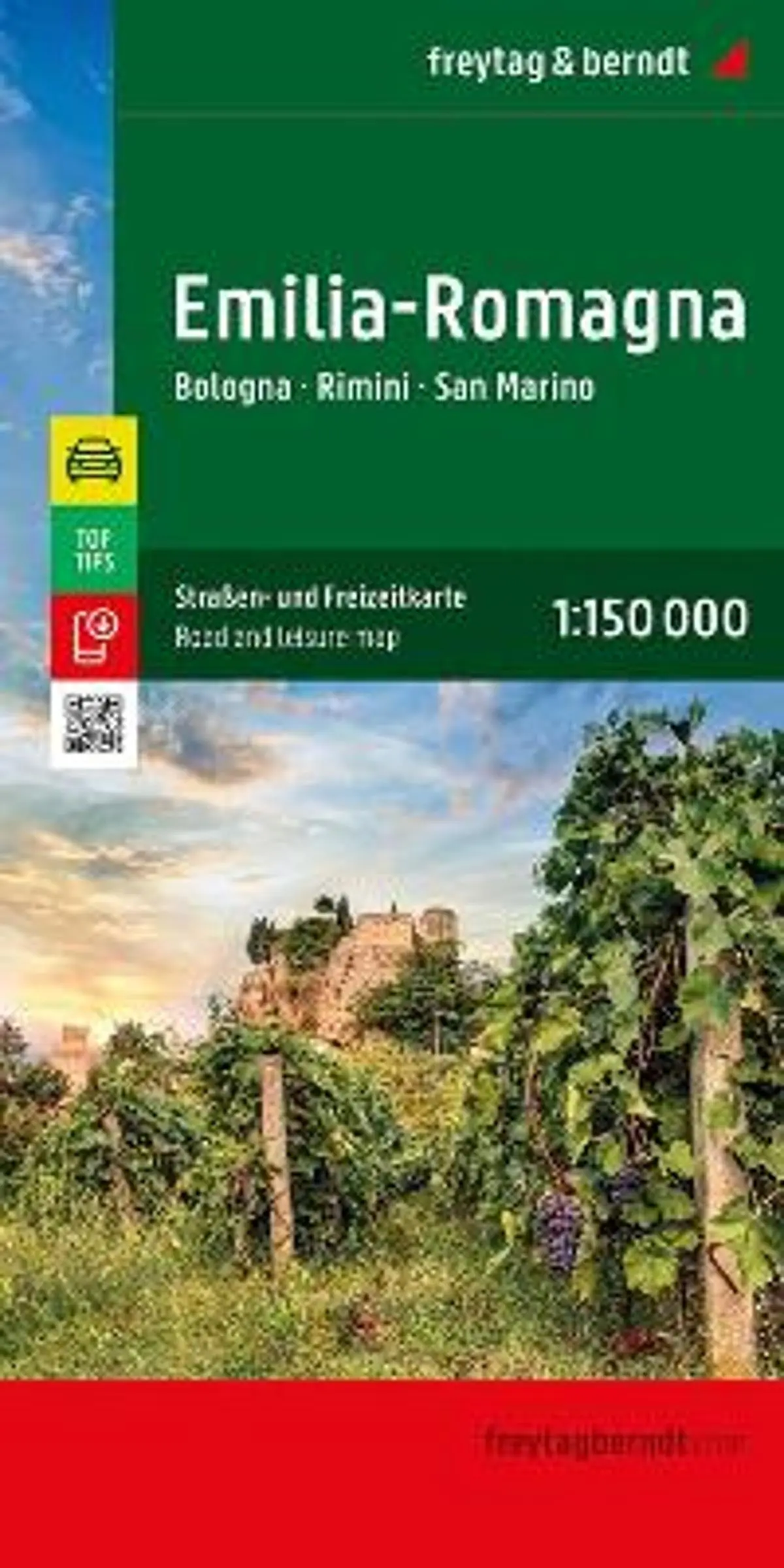 Emilia - Romagna Road and Leisure Map: Bologna - Rimini - San Marino