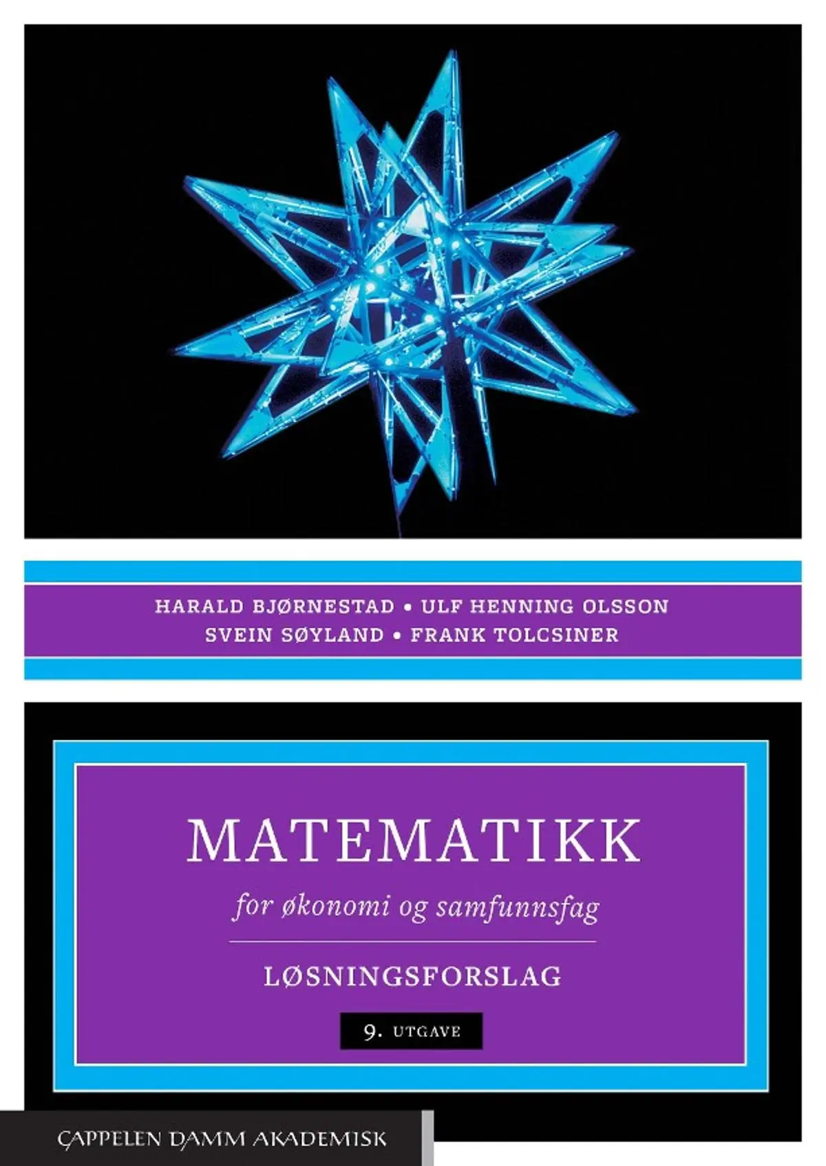 Matematikk for økonomi og samfunnsfag: løsningsforslag til 9. utgave