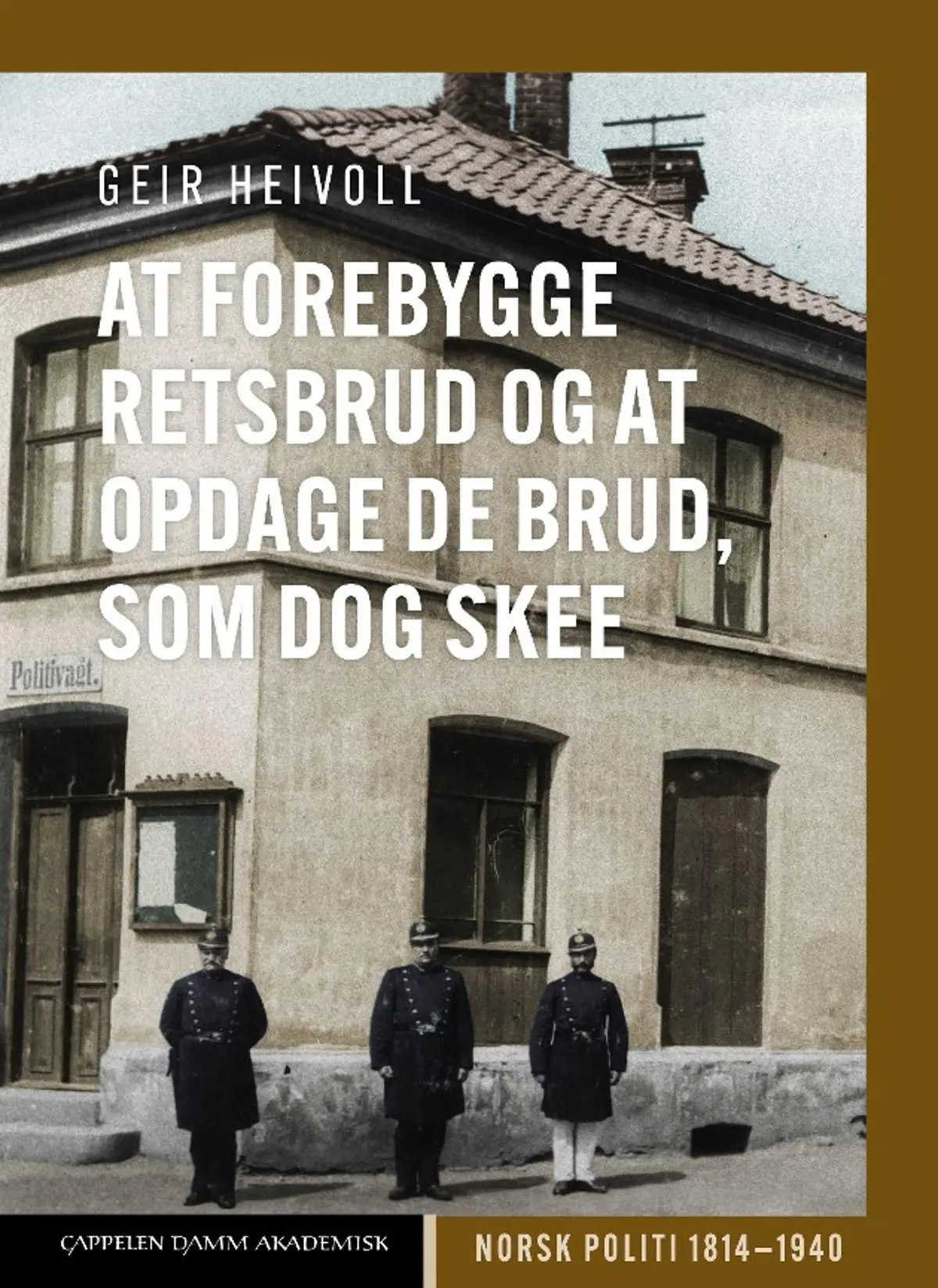 At forebygge retsbrud og at opdage de brud, som dog skee: norsk politi 1814–1940