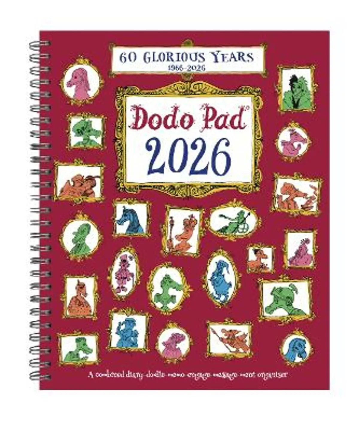 The Dodo Pad Original Desk Diary 2026 - Week to View, Calendar Year Diary: A Diary-Organiser-Planner Book with space for up to 5 people/appointments/activities. UK made, sustainable, plastic free
