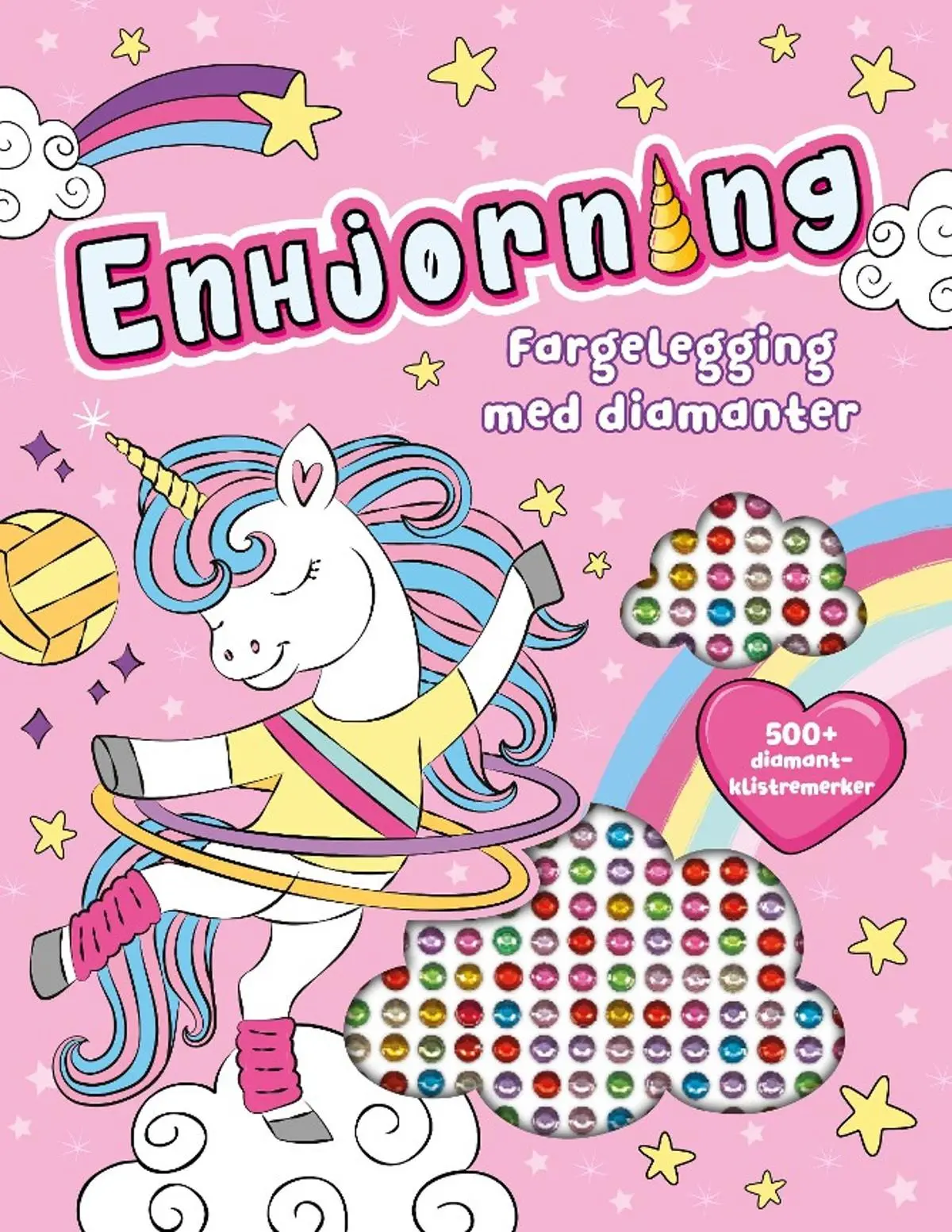 Enhjørning: fargelegging med diamanter