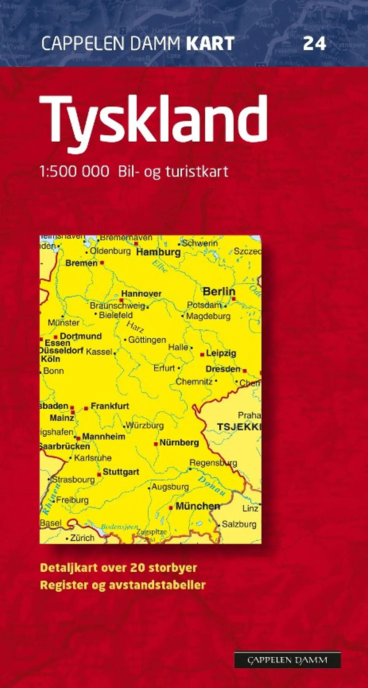 Tyskland: bil- og turistkart