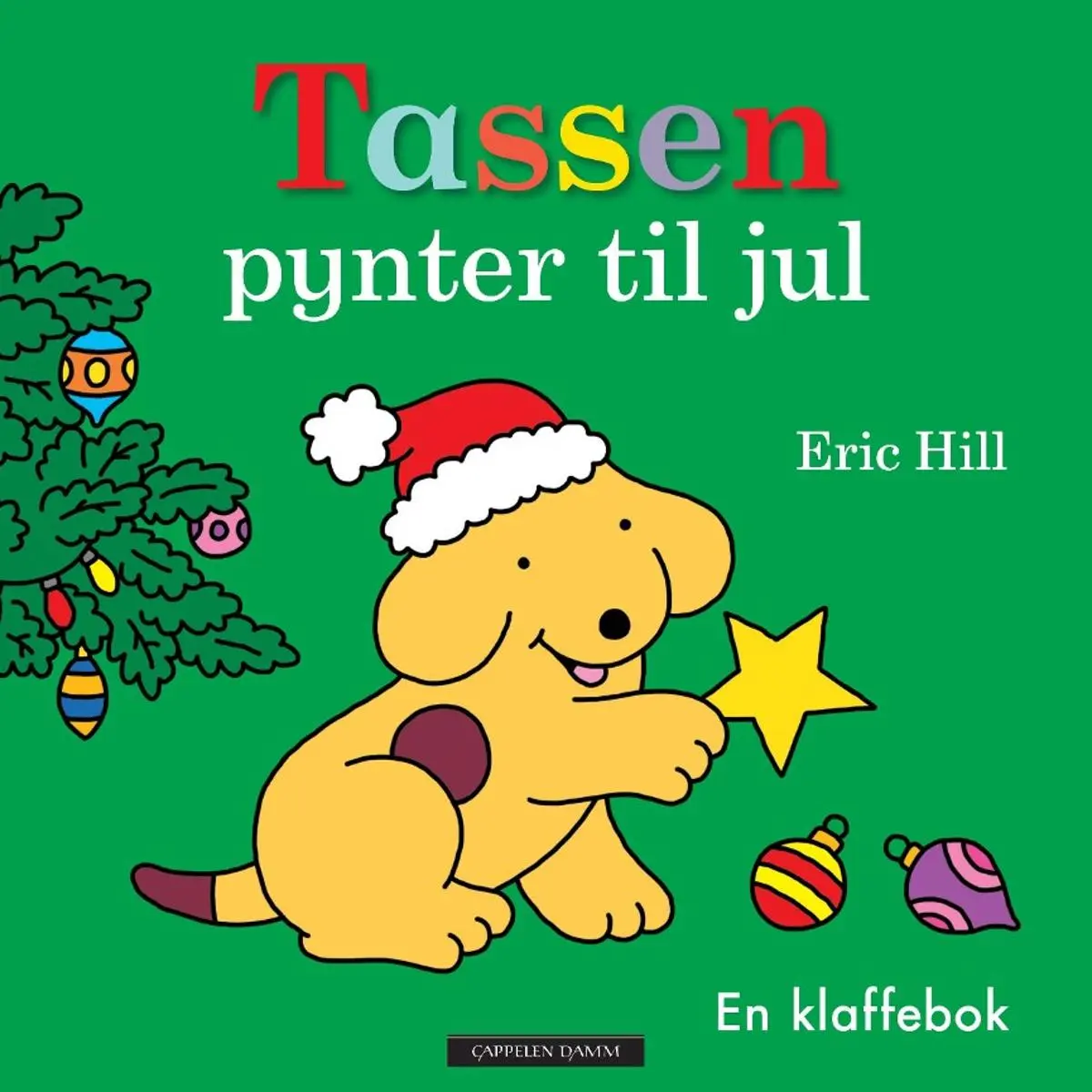 Tassen pynter til jul: en klaffebok