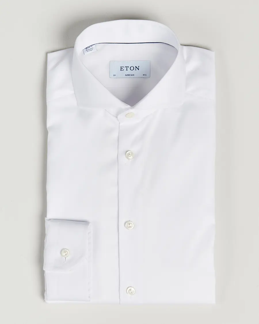 Eton Super Slim Fit Shirt Cutaway White
