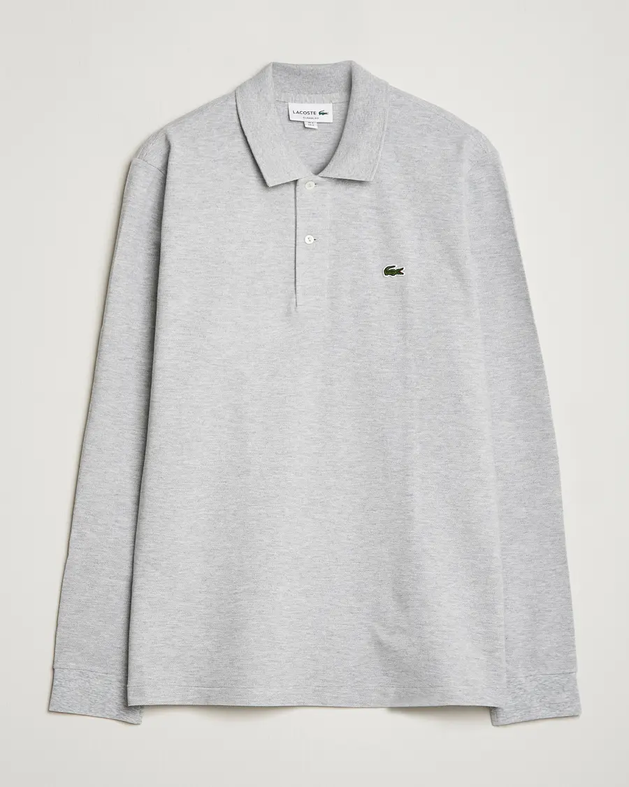 Lacoste Original Long Sleeve Polo Piké Silver Chine