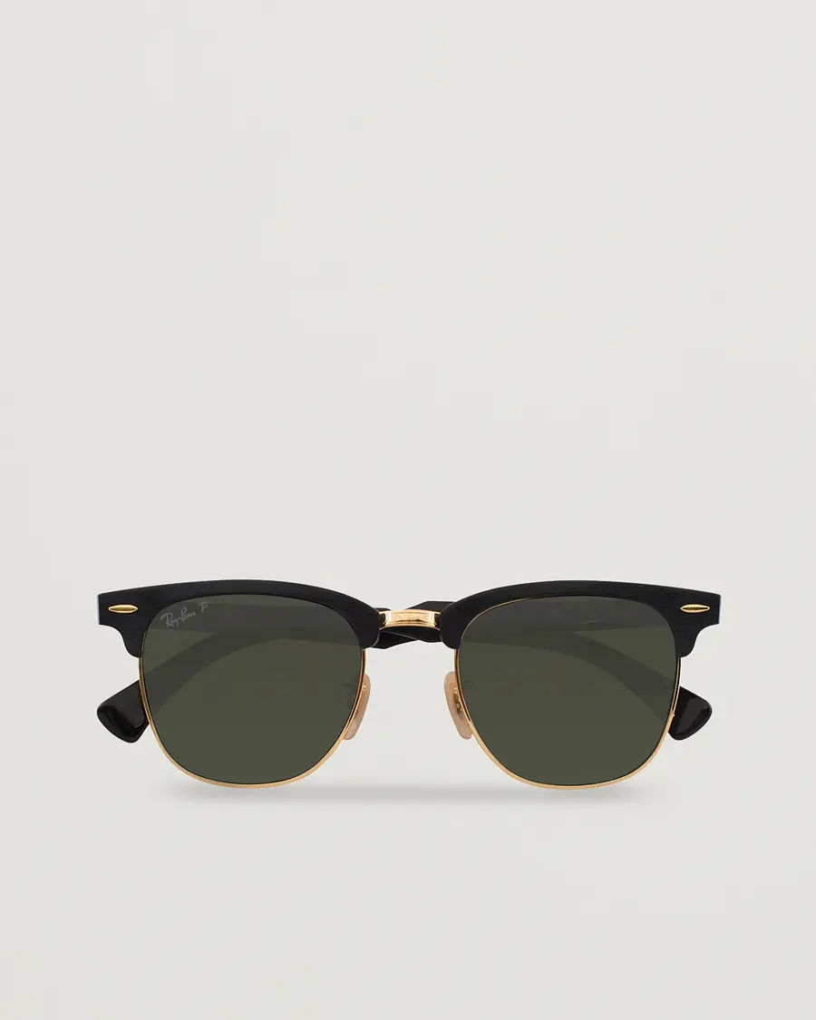 Ray-Ban 0RB3507 Clubmaster Sunglasses Black Arista/Polar Green