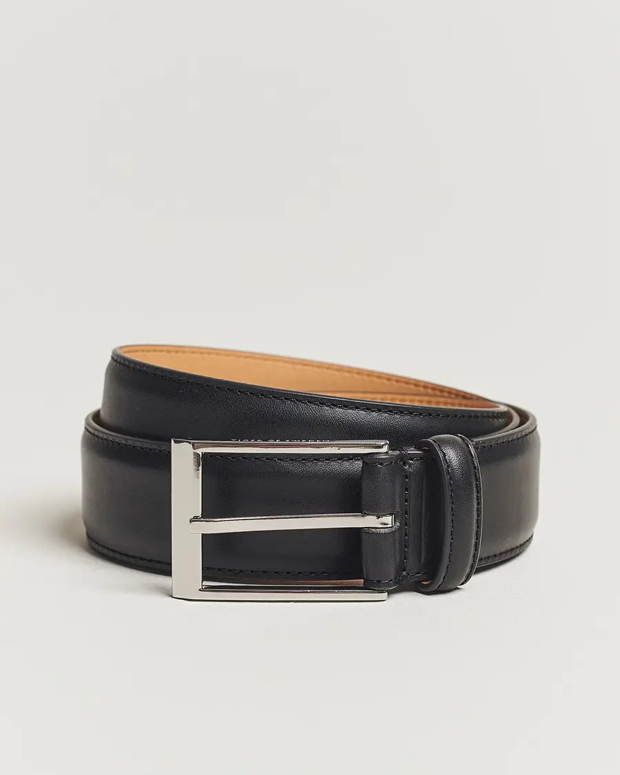Tiger of Sweden Helmi Leather 3,5 cm Belt Black