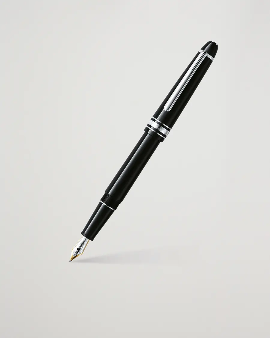 Montblanc 145 Classique Meisterstück F Fountain Pen Platinum Line