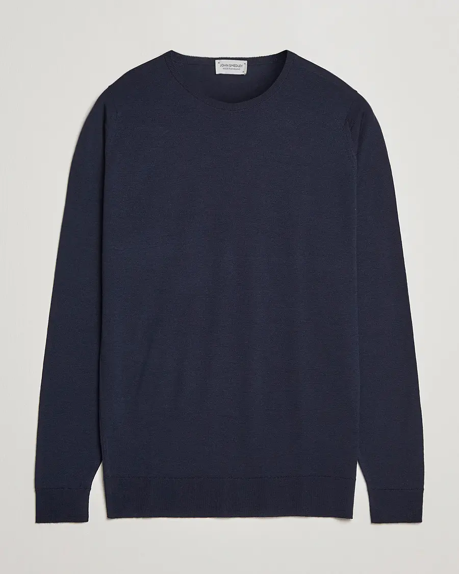 John Smedley Lundy Extra Fine Merino Crew Neck Midnight
