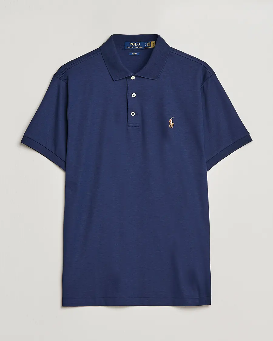 Slim Fit Pima Cotton Polo Refined Navy