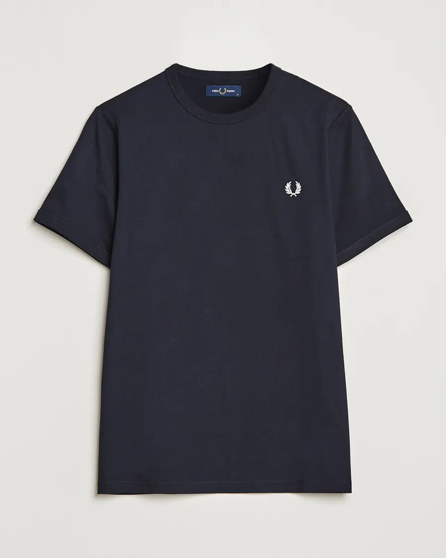 Fred Perry Ringer Crew Neck Tee Navy
