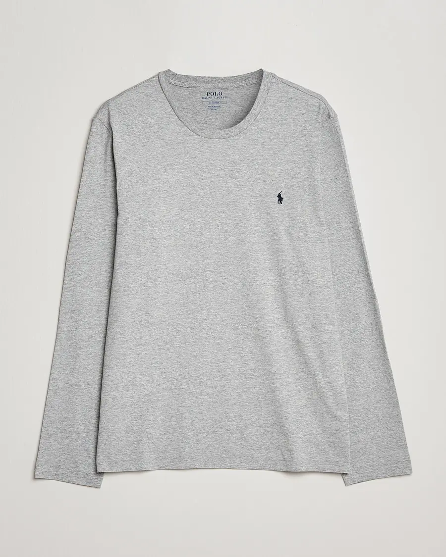 Polo Ralph Lauren Liquid Cotton Long Sleeve Crew Neck Tee Andover Heather