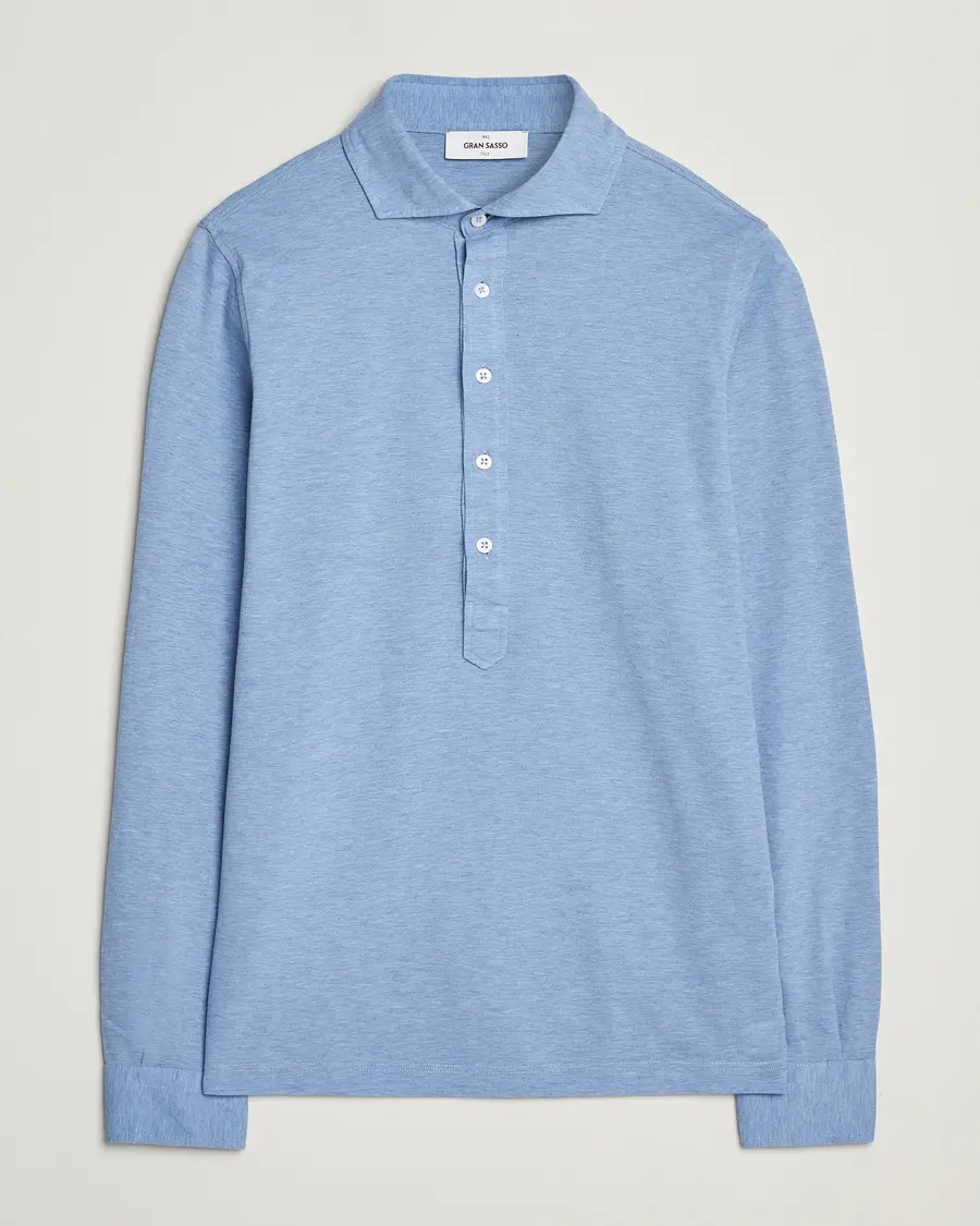 Gran Sasso Popover Shirt Light Blue