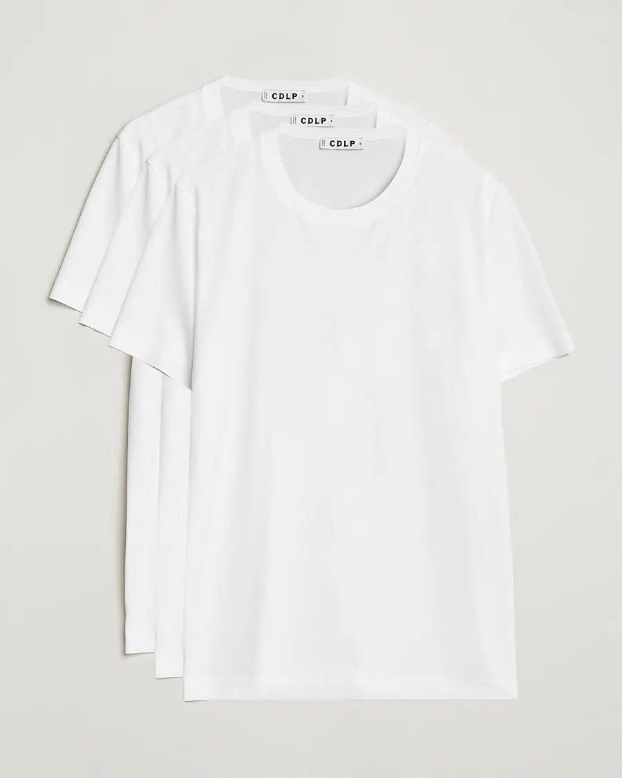 CDLP 3-Pack Midweight T-Shirt White