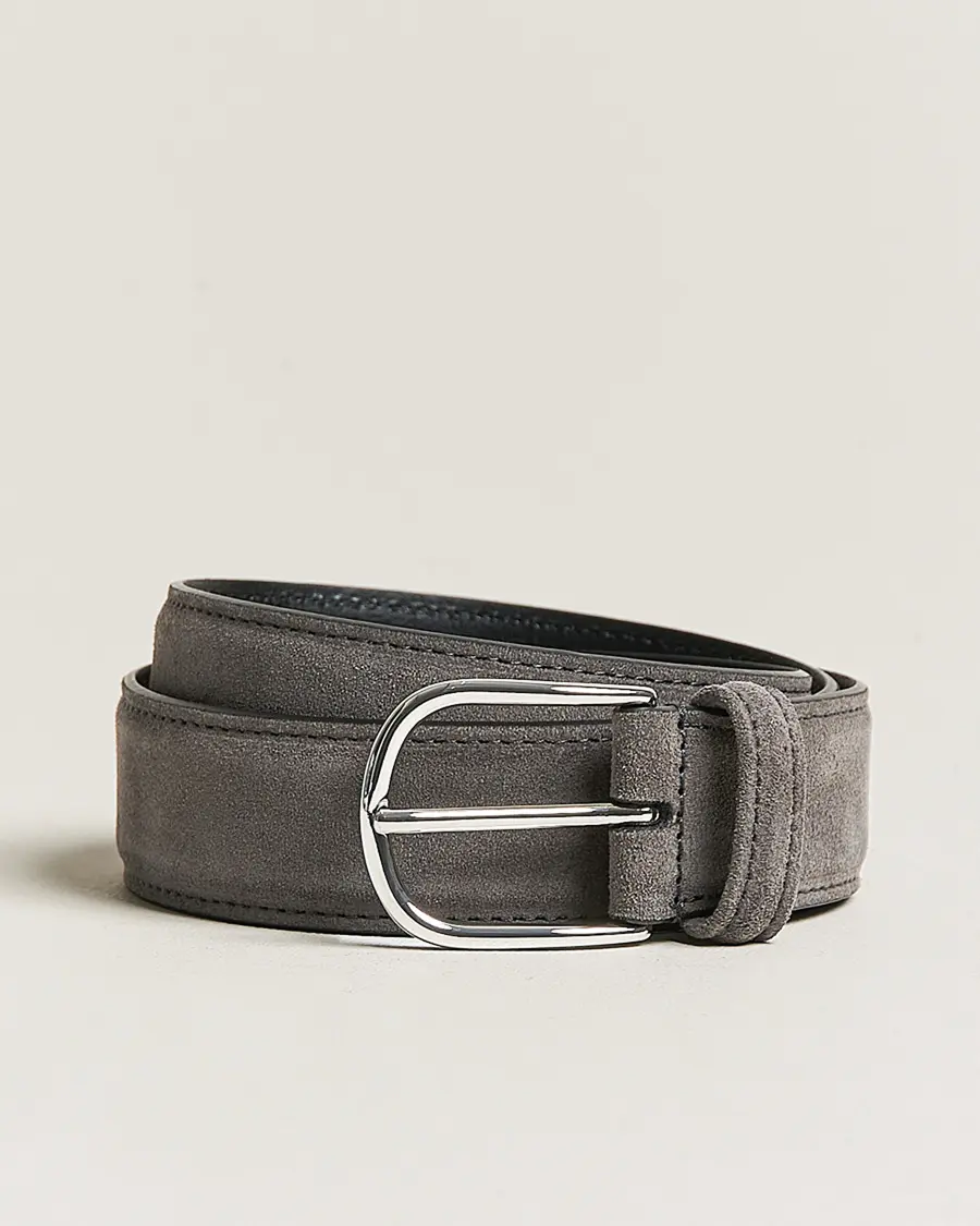 Anderson's Suede 3,5 cm Belt Grey